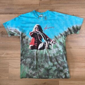 Vintage Janis Joplin Tie Dye Shirt Size Large Y2K Woodstock Classic Rock Hippie
